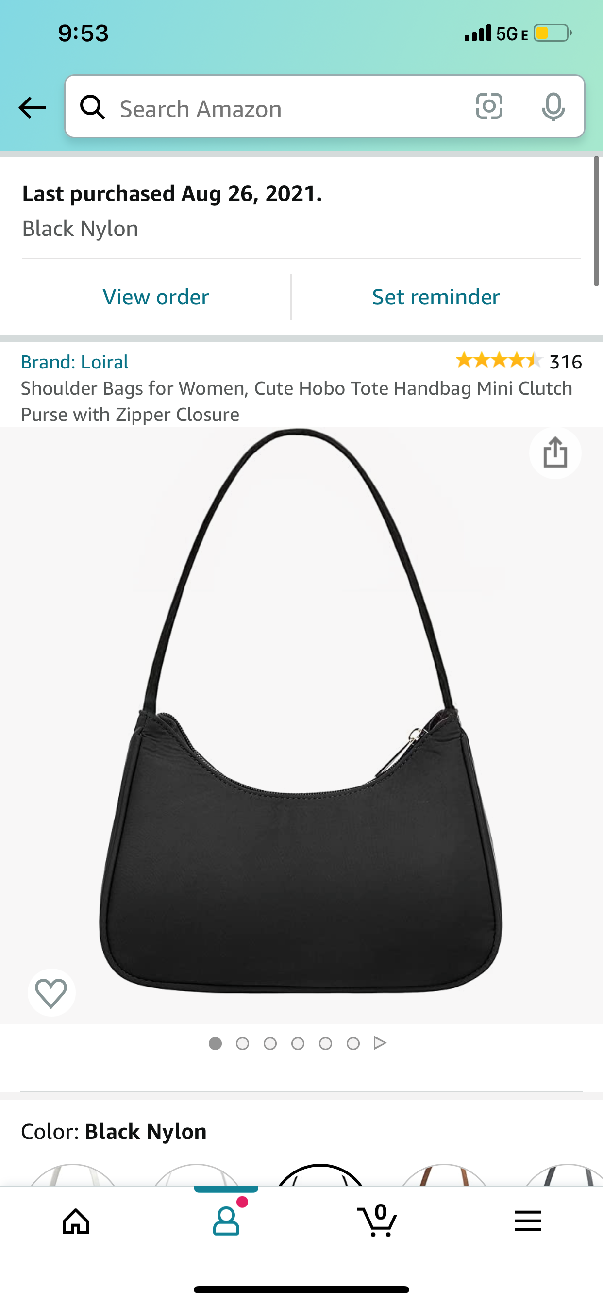 black shoulder bag